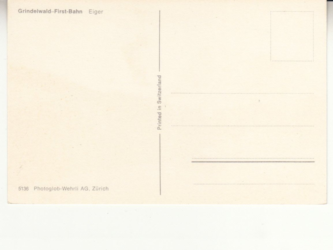 Cartoline postali: Grindelwald First bahn ca. 1960 – Usato da Bürglen TG venduto da StampGraf 1