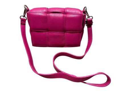 DESIGNER ITALY KASSETTEN BAG TASCHE ECHT LEDER PINK MEGA