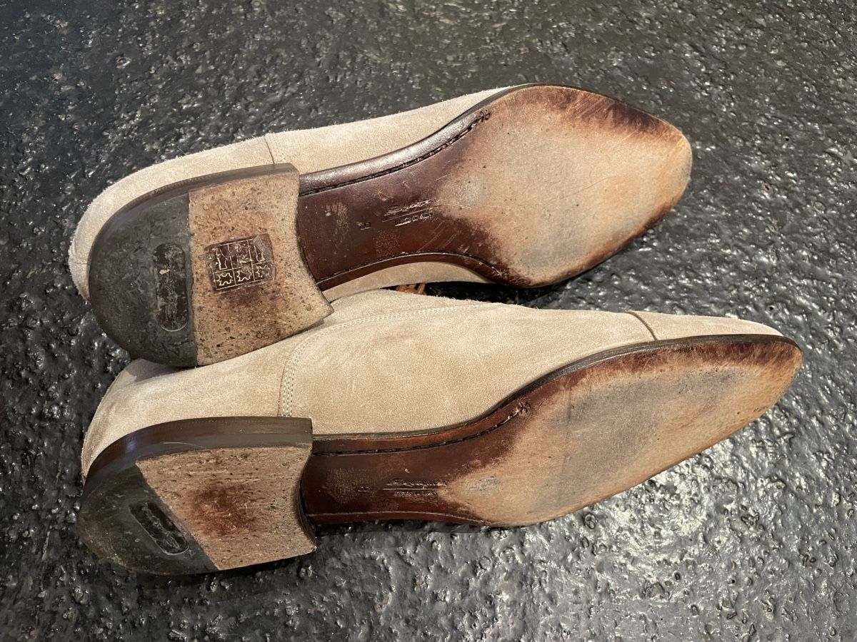 Scarpe da uomo: Santoni Wildleder Schnürer Gr. 42 – Usato da Windisch venduto da rascale 4