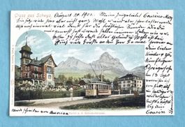 Schwyz - Bahnhofstrasse - Strassenbahn - 1902