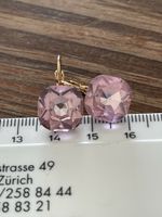Jolies boucles d’oreilles en cristal pour  l’été rose
