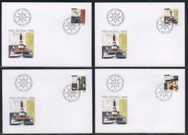 1999, Pro Patria, FDC, Einzelmarken