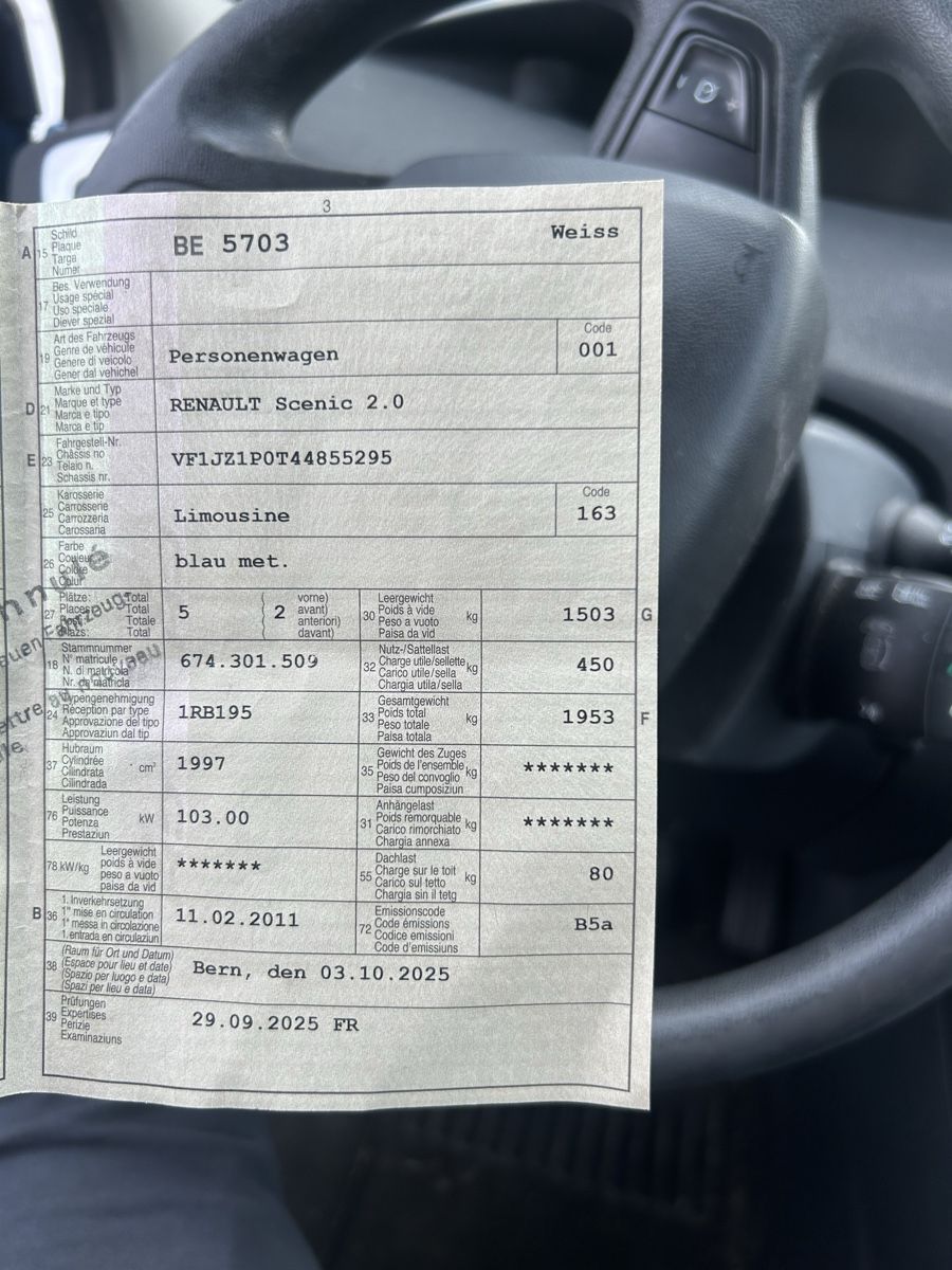 Renault Automobili: Renault Scenic 2.0 AUTOMAT  – Usato da Yverdon-les-Bains venduto da dma_njx9 5