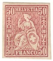 50Rp. Probedruck Sitzende Helvetia