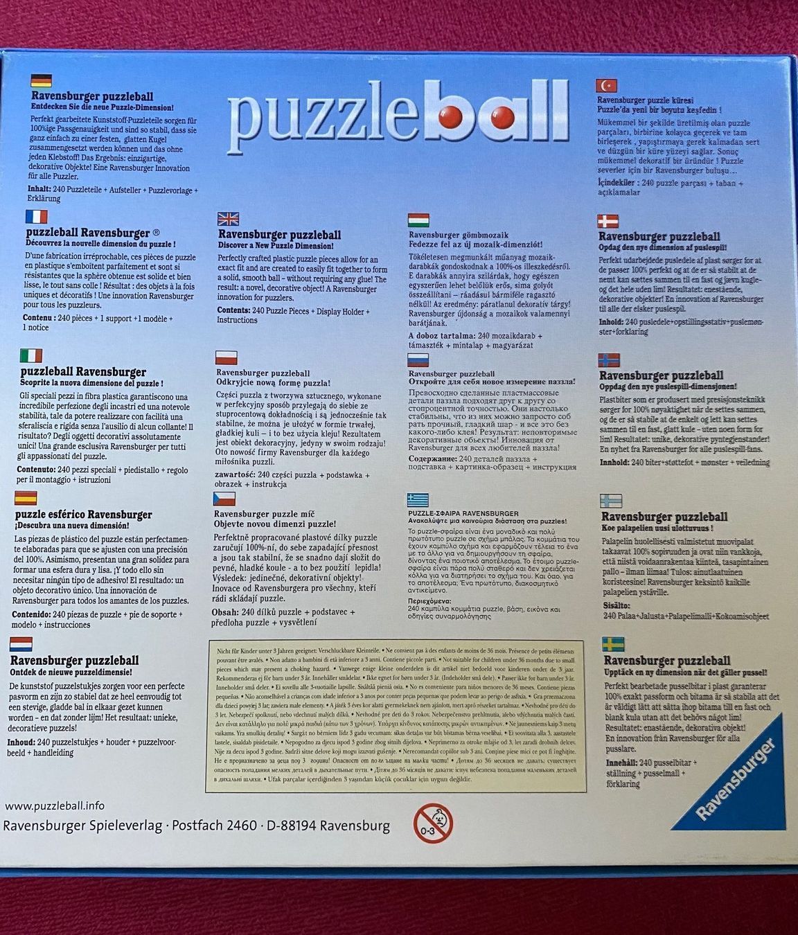 Ravensburger Puzzles: Ravensburger Puzzleball 240 Teile – Gebraucht aus Altendorf von Ga04 1