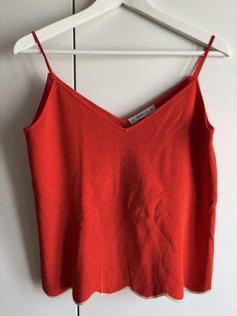 2x Zara Top, Orange & schwarz, Gr. M