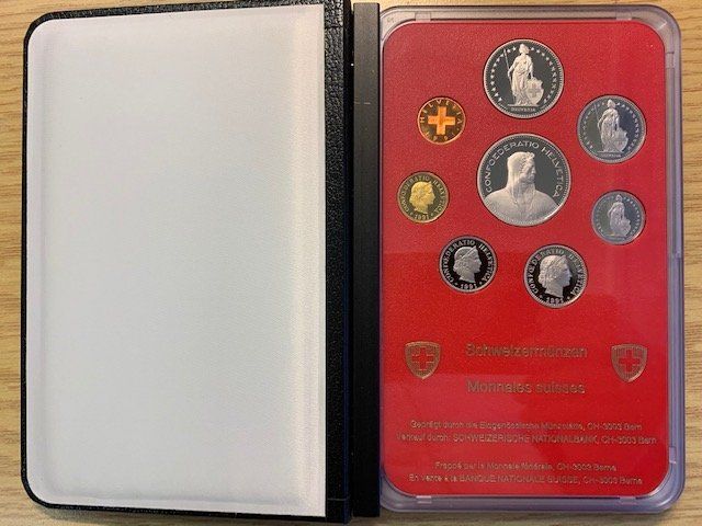 Alle Münzen: CH Münzsatz 1991 - polierte Platte / PP - rar – Neu und originalverpackt aus Gundetswil von Egro01