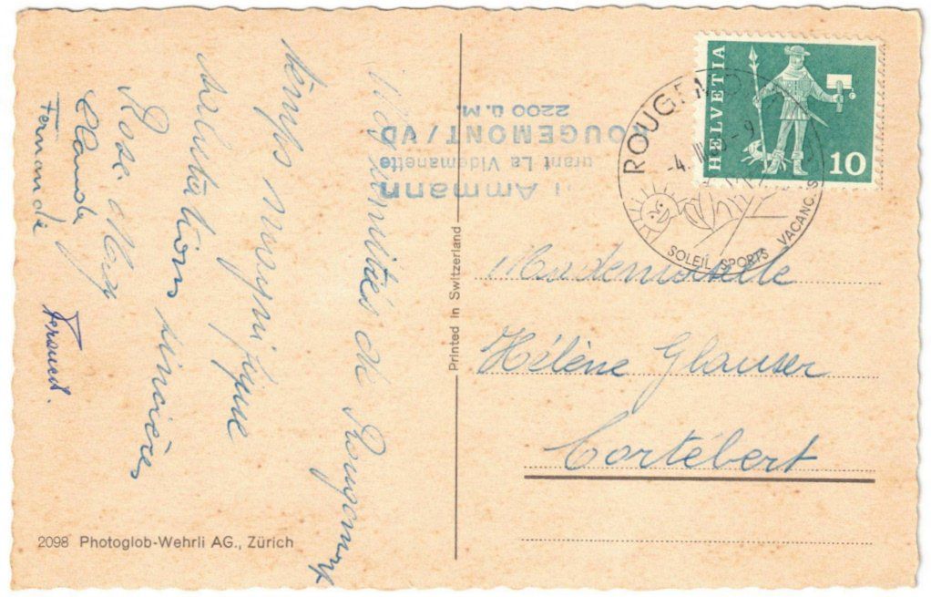 Cartoline postali: Rougemont - 4 Bild AK – Usato da Binningen venduto da Mountainrider 1