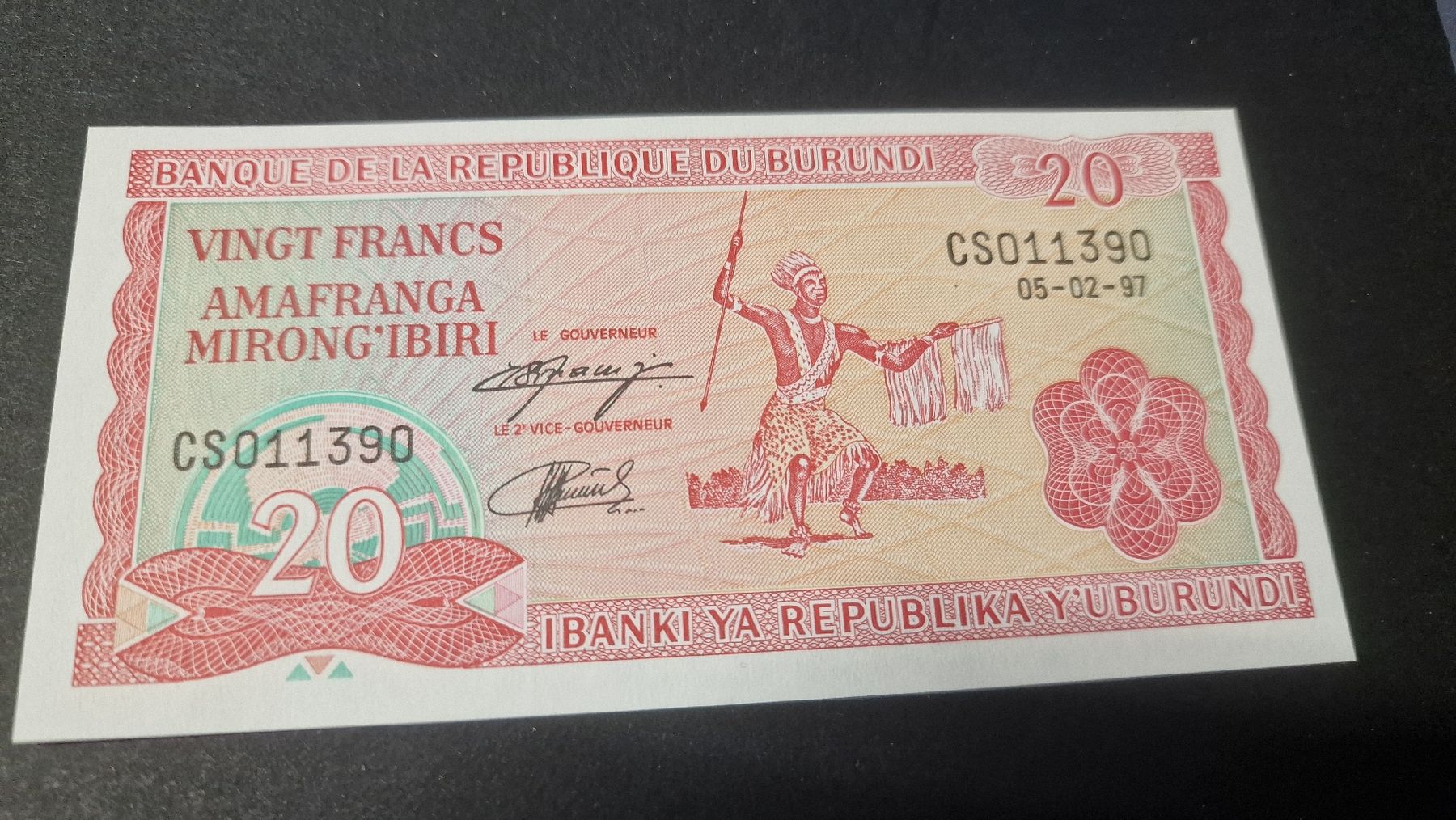 Banconote: Banknote Burundi 1997 NEU – Nuovo e nell'imballaggio originale da Herisau venduto da Antiques.AR