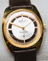 SUPER STAR Herrenuhr Swiss-Made ( Handaufzug / 36 mm )