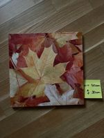 Wandbild Herbstblätter quadratisch 30x30 cm