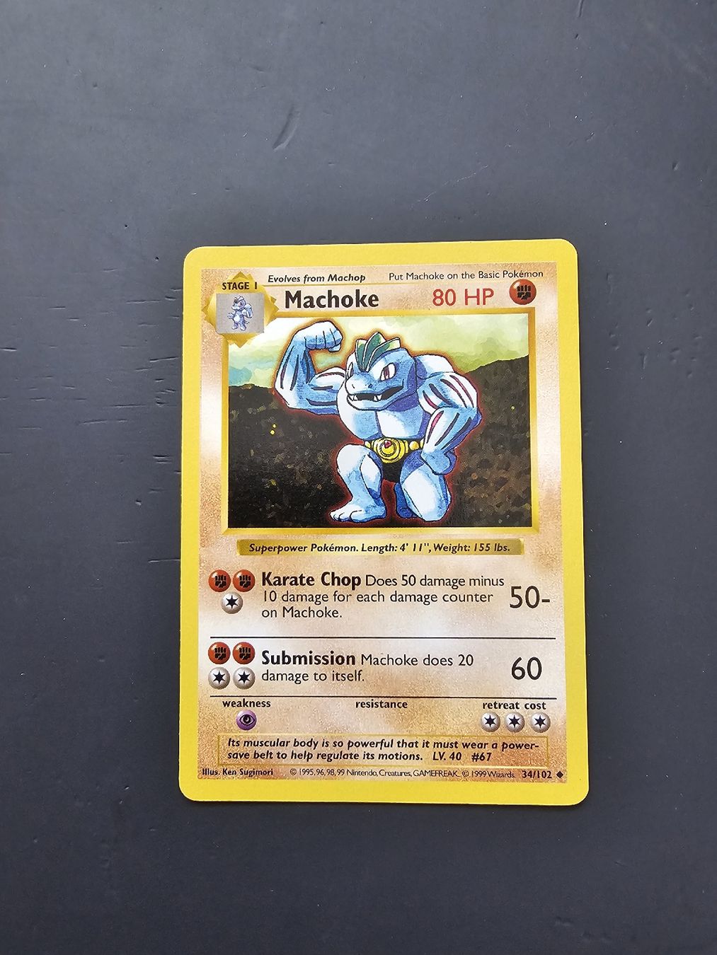 Pokémon Carte collezionabili: Pokemon Machoke Shadowless Base Set Top Zustand – Usato da oberbuchsiten venduto da thug4