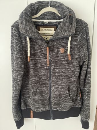 Naketano Strickfleece Jacke Melange Grau, Top Zustand, Gröss