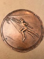 Prototypprägung Plakette Sportler Bronze 95% Huguenin 1933