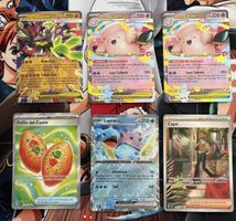 Lotto 6 carte Pokémon Zygarde Clefable Lapras EX