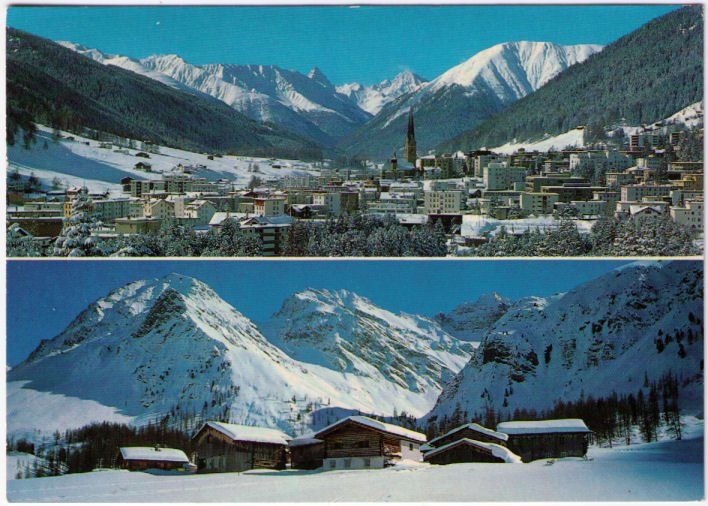 Cartoline postali: Davos - 2 Bild AK – Usato da Binningen venduto da Mountainrider
