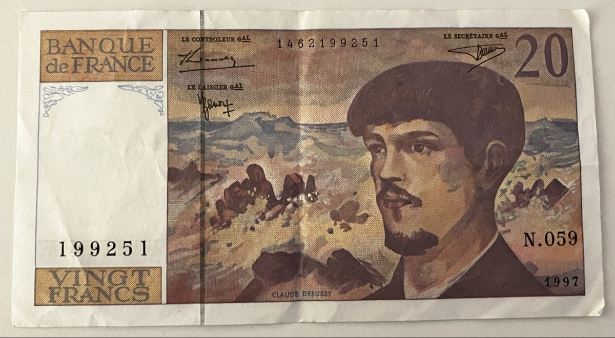 Banconote: Frankreich 20 Francs 1997 – Usato da Algetshausen venduto da Carrhard