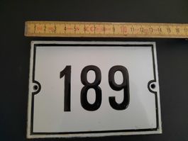 Placca smaltata numero civico 189