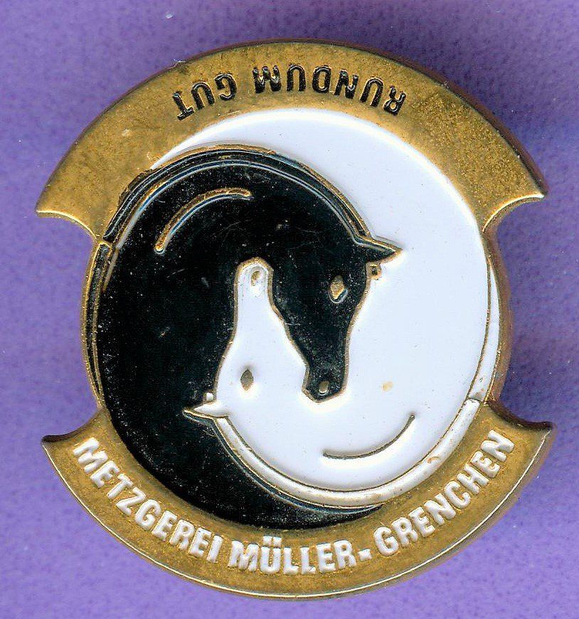 Placchette & Badge: Metzgerei Müller  Grenchen – Usato da Winterthur venduto da Sammleroase
