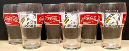 6 Coca-Cola Gläser 3 dl Rad-WM Schweiz 1982 (A01)