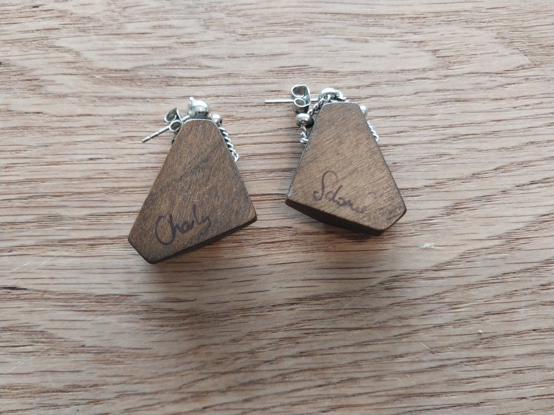 Orecchini pendenti & Orecchini a lobo: Boucles d'oreilles en bois Salomé Charly – Nuovo (secondo la descrizione) da Ependes FR venduto da vintage02 1