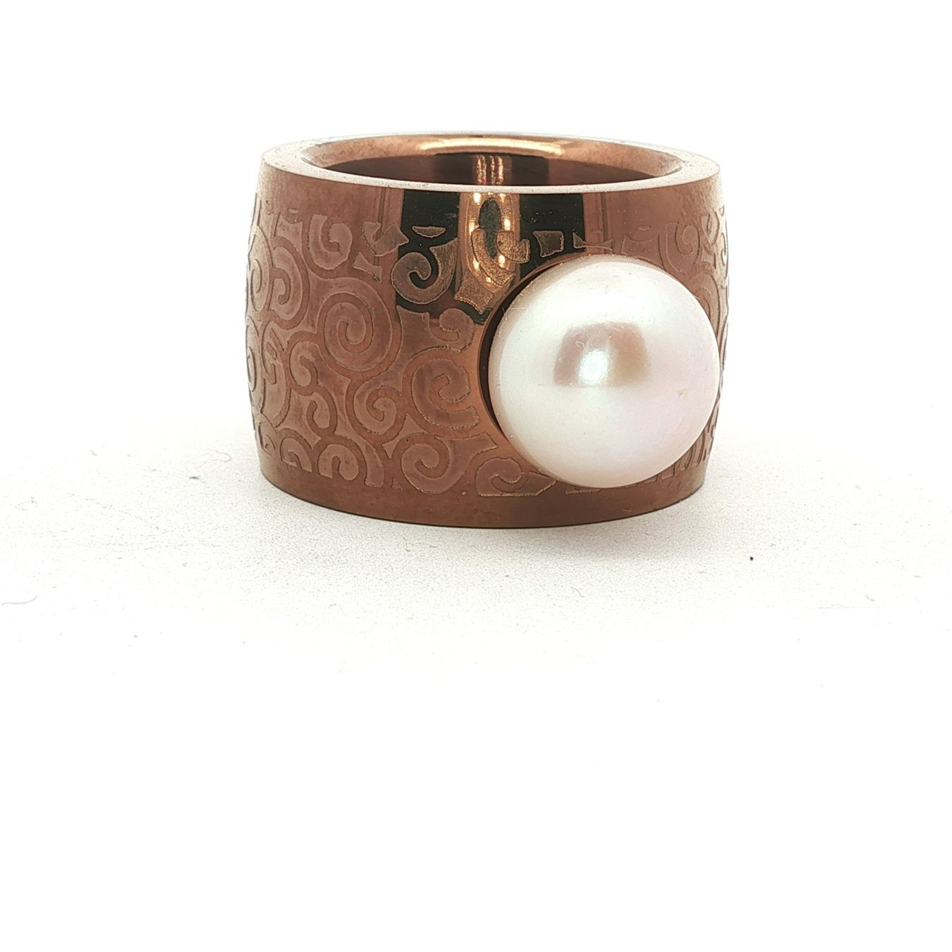 Olga Ribler Anelli: Statement Edelstahl Ring Grösse 56 mit Perle – Nuovo (secondo la descrizione) da Luzern venduto da Schmuckoutlet 5