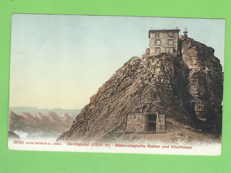 Cartoline postali: Säntisgipfel , Meteorologische Station – Usato da Zürich venduto da t24_de