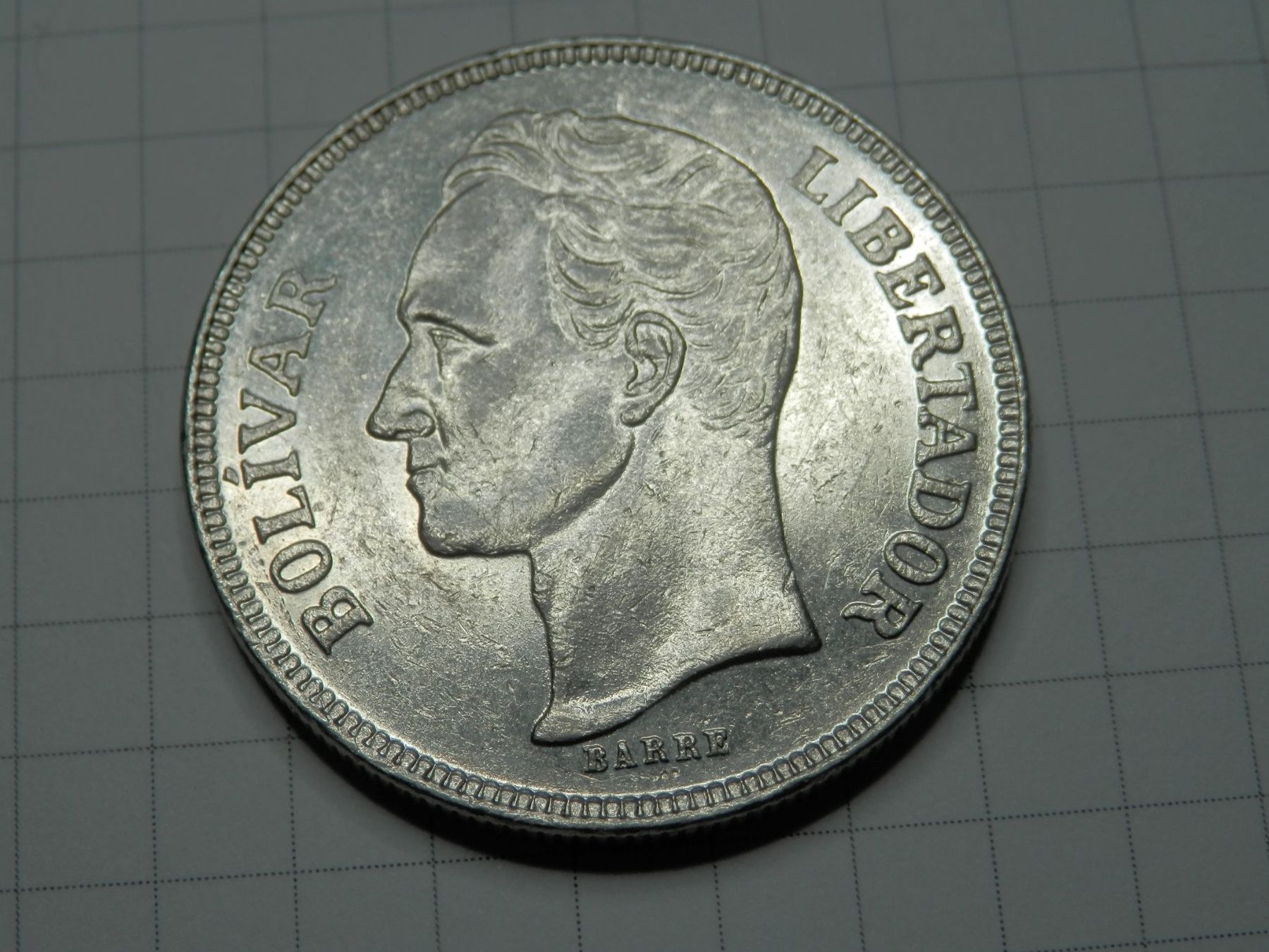 Alle Münzen: Venezuela 5 Bolivares, 1973 – Gebraucht aus Weiach von weiach81