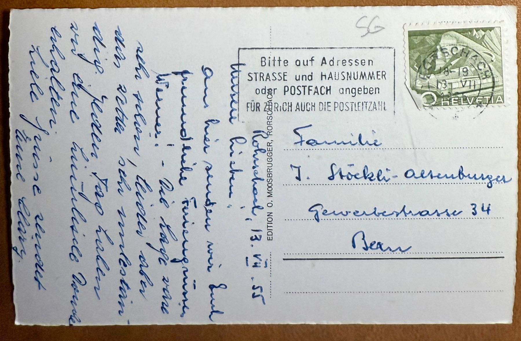 Cartoline postali: Rorschach am Bodensee - Dampfschiff 1955 – Usato da Lutry venduto da Ediego 1