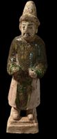 Statuetta Funeraria in Terracotta Invetriata (Mingqi)