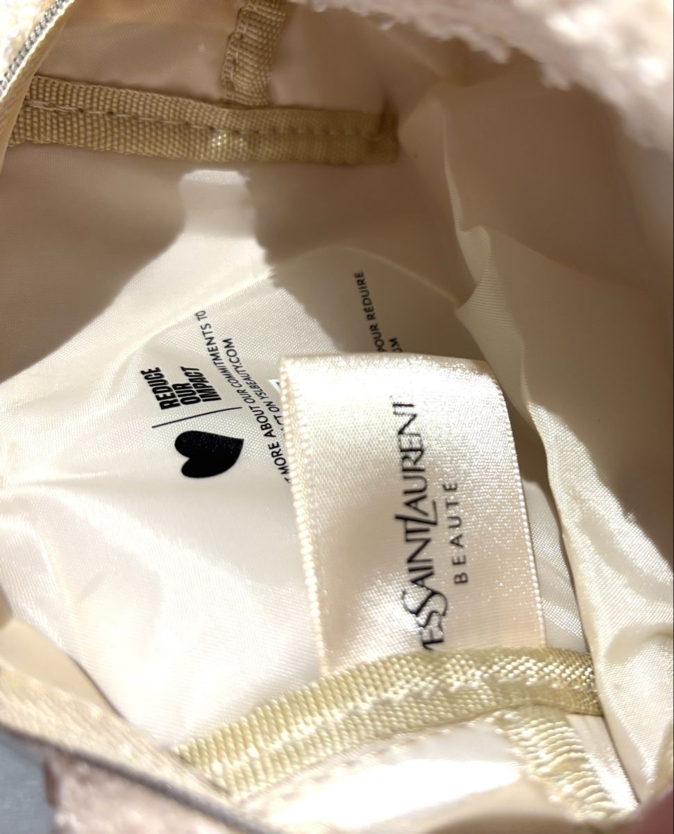 Saint Laurent Custodie per cosmetici: YSL Beauté Textured Pouch Beige NEW – Nuovo e nell'imballaggio originale da Winterthur venduto da Atelier.W 5