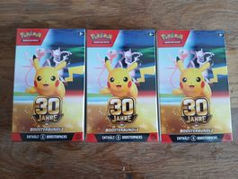 3x 30 Jahre Pokémon Booster Bundles DE Neu und sealed