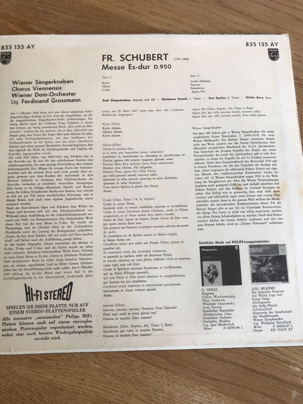 Schallplatten: LP‘s Franz Schubert / Messe – Gebraucht aus Waldenburg von Oliro75 2