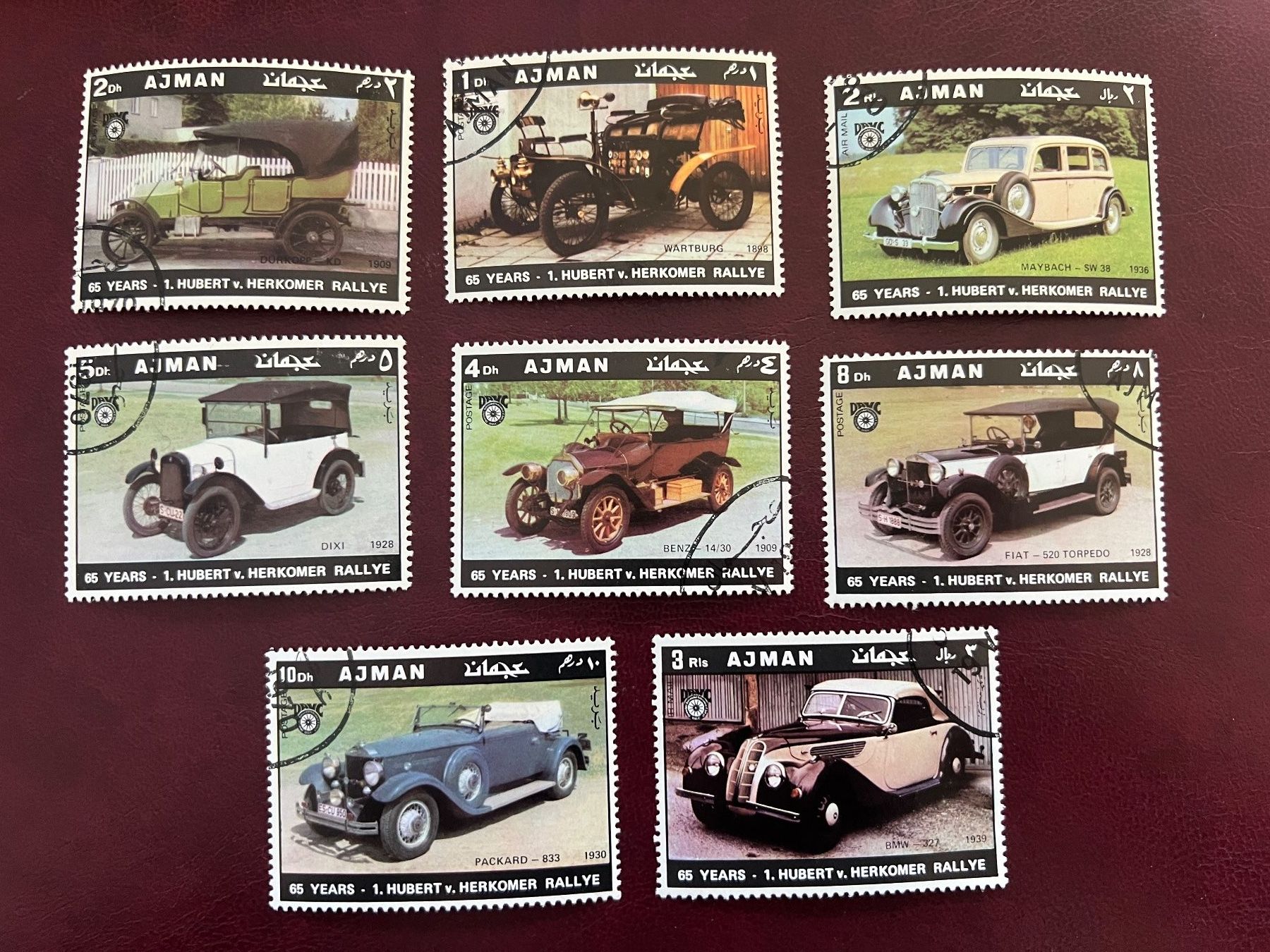 Alle Briefmarken: Ajman  Satz Oltimer  Autos 1970 gest.  (4239) – Gebraucht aus Hinwil von Sidi4