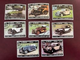 Ajman  Satz Oltimer  Autos 1970 gest.  (4239)