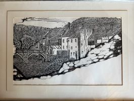 Bild Gravure sur Bois 1987 inkl. Rahmen Nr.40/50 Signiert