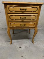 Kommode Holz, hellbraun mit 3 Schubladen, Vintage Look