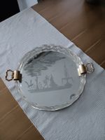 Venezianer Tablette Murano Glas 24 karat vergoldet
