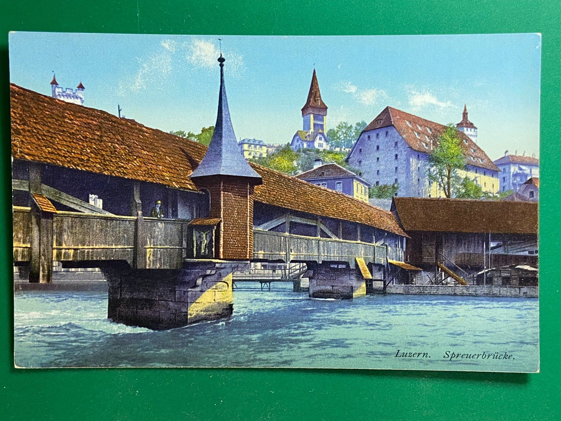 Cartoline postali: Luzern - Spreuerbrücke – Usato da Steg VS venduto da danwer74