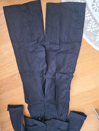 Damen Anzug dunkelblau Leinen Grösse S