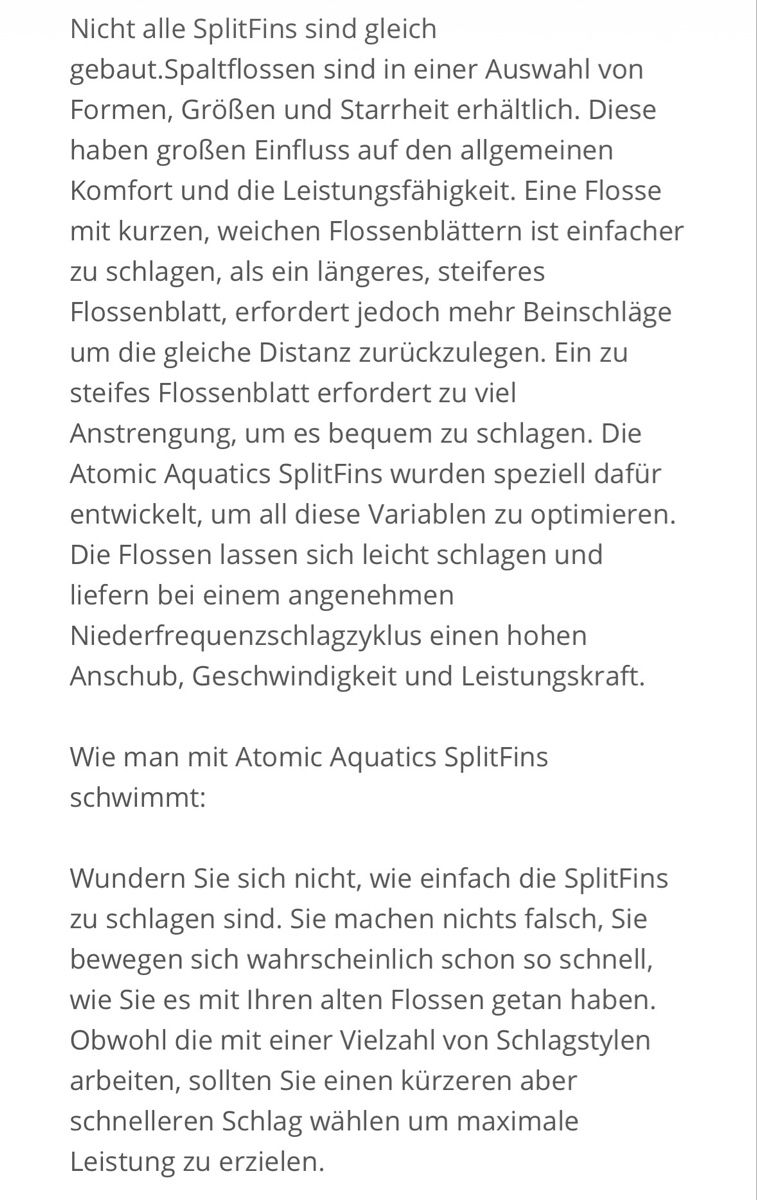 Pinne, Maschere & Boccagli: Geräteflossen Atomic Aquatics Splitfin, Smoke on the Water – Usato da Gals venduto da Rumpelstilzler 2