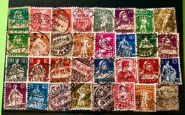 ALT LOT CH BRIEFMARKEN mit Stempel  Siehe Original Fotos. 