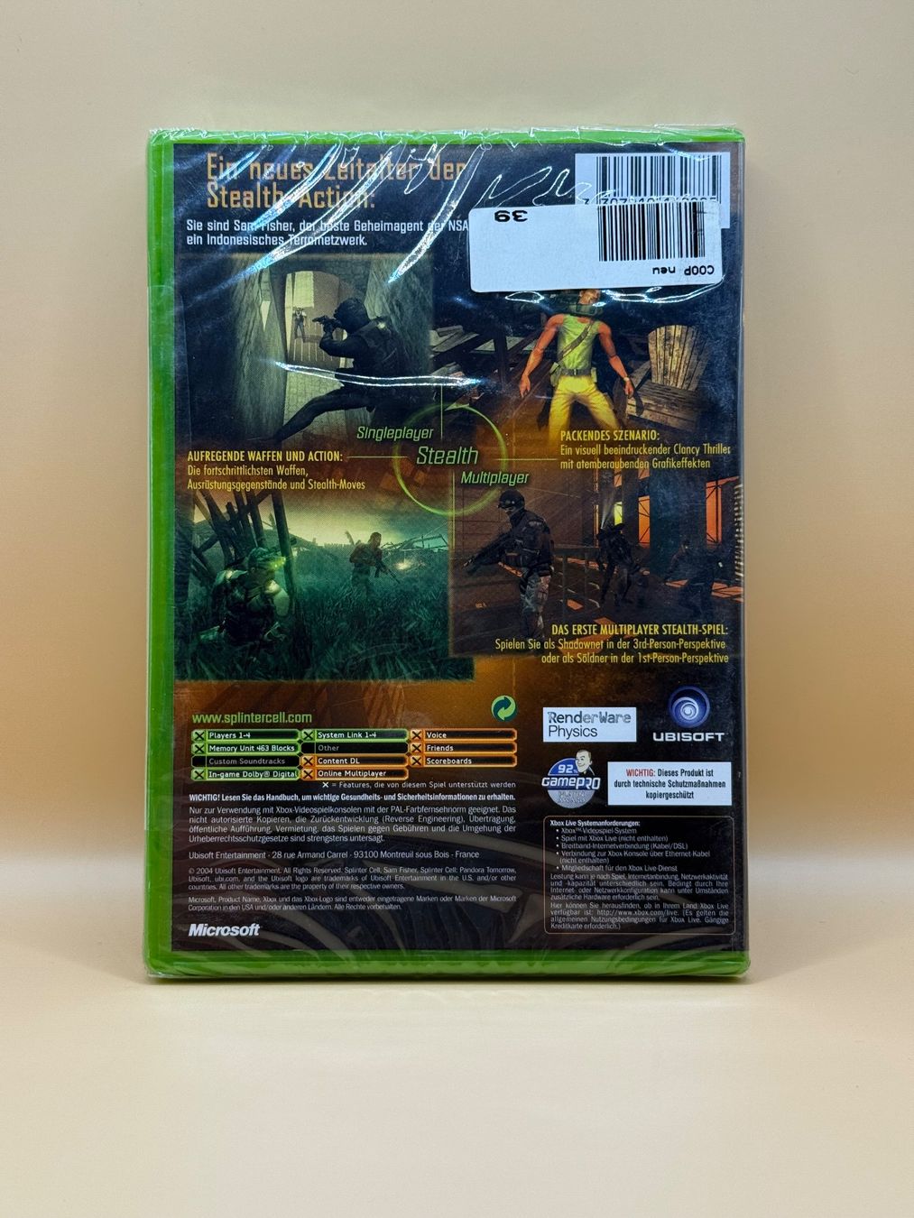 Aerofly FS Giochi: Splinter Cell - Pandora Tomorrow - Xbox - Sealed - New – Nuovo e nell'imballaggio originale da Dietikon venduto da gab_qz7y 1