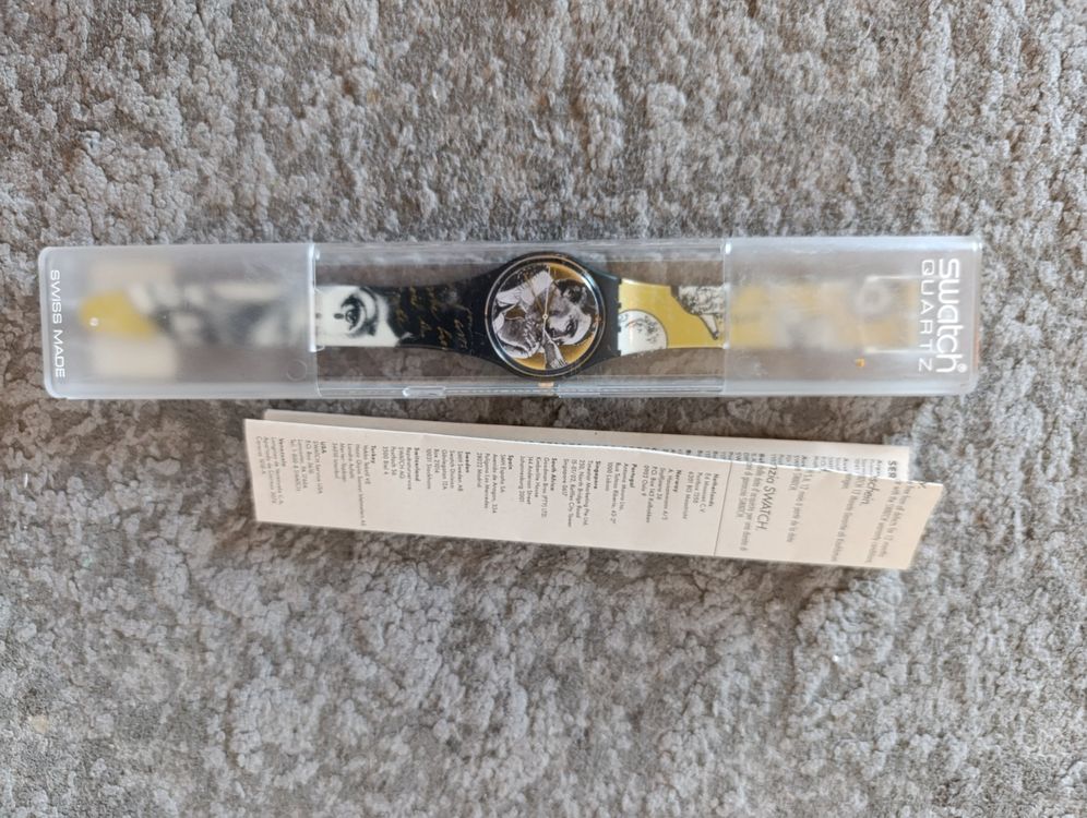 Swatch vintage, Charlie Chaplin (Neuf avec emballage d’origine) à