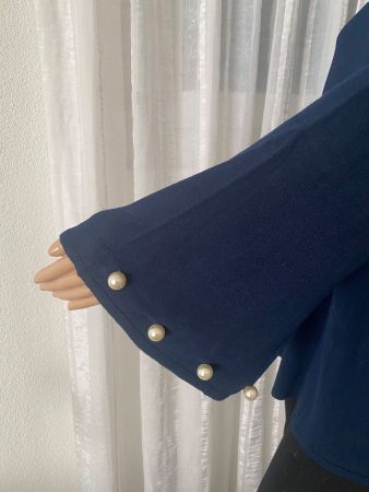 MUST HAVE - einzigartiger/stylischer Perlen-Pullover, XL