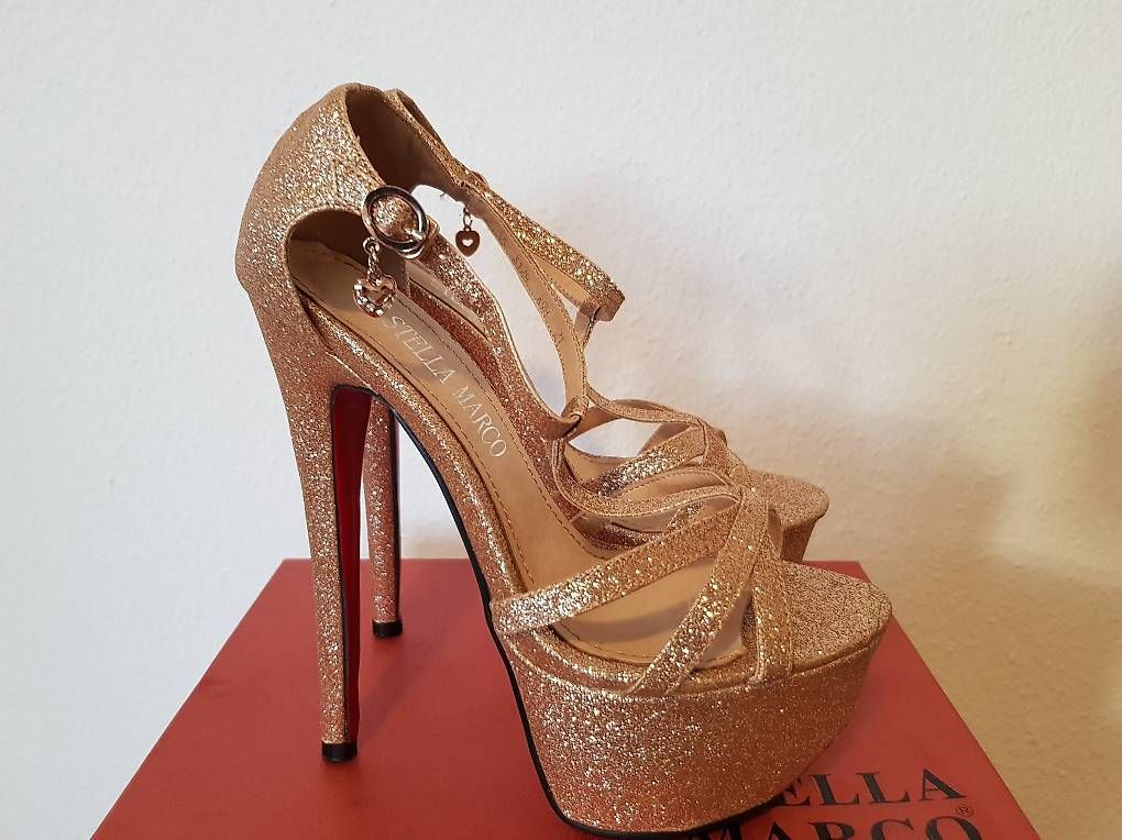 Damenschuhe: High heels Gold Neu 37. – Neu (gemäss Beschreibung) aus Langenthal von sar_nm7g 1