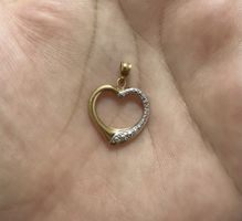 Pendentif Cœur Bicolore Or Jaune & Blanc - Élégant
