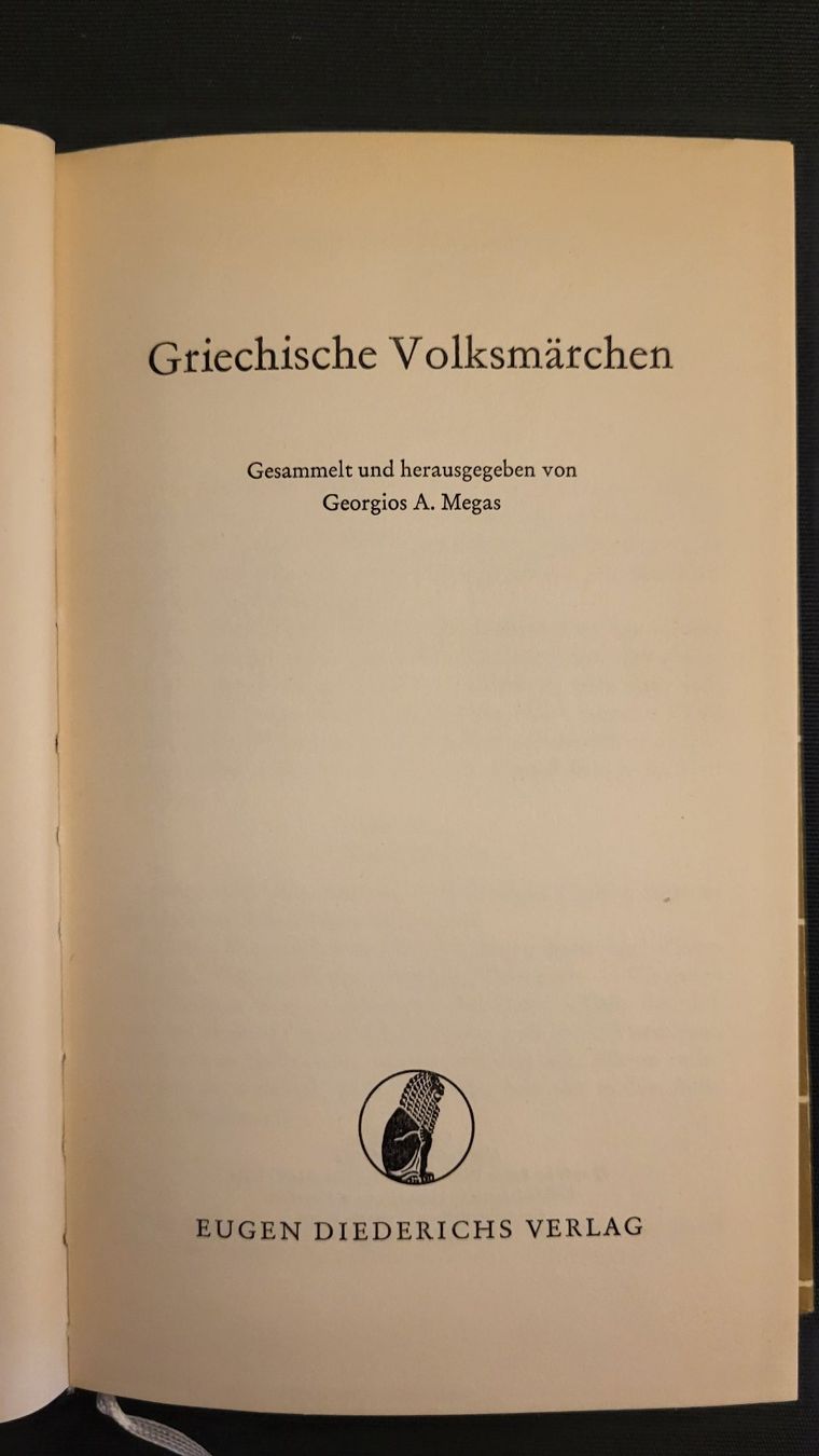 Bücher: Buch GRIECHISCHE VOLKSMÄRCHEN – Gebraucht aus Basel von spinne02 2
