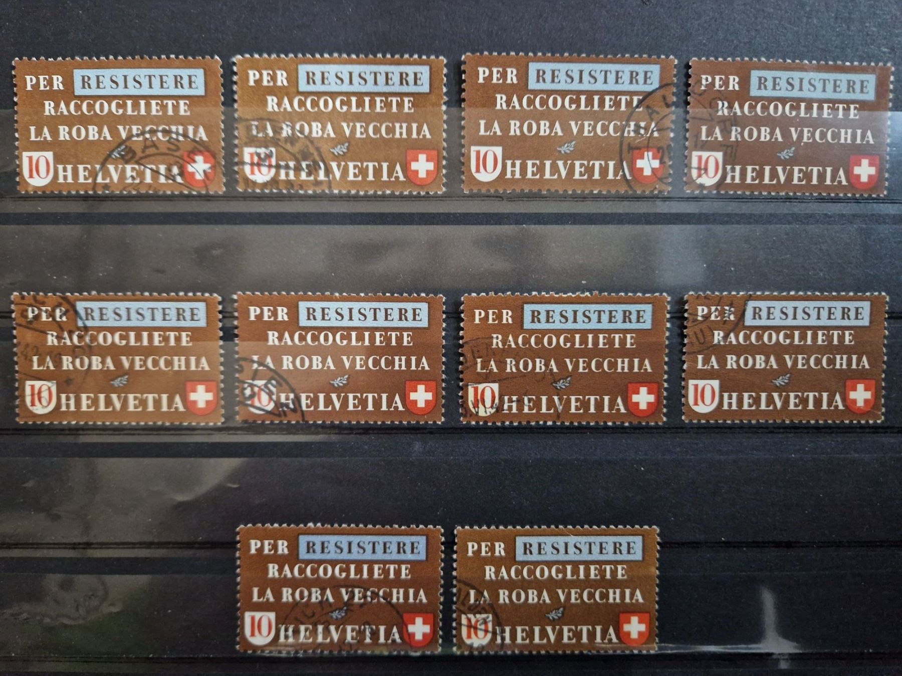 Tutti i francobolli: 10x  n° 256 gestempelt – Usato da Bouveret venduto da hckoala