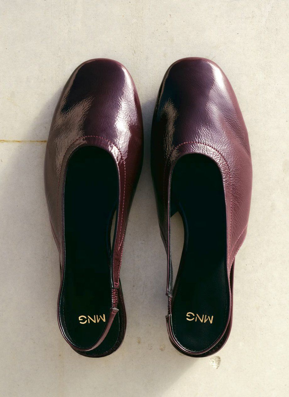 Mango Scarpe da donna: Leder Ballerinas Weinrot | Mango | 38/39 – Nuovo (secondo la descrizione) da Zürich venduto da CSL 1